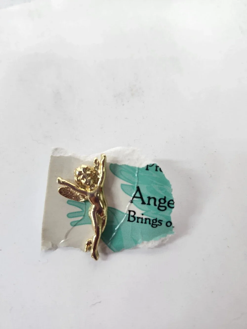 good luck gaurdian angel lapel pin